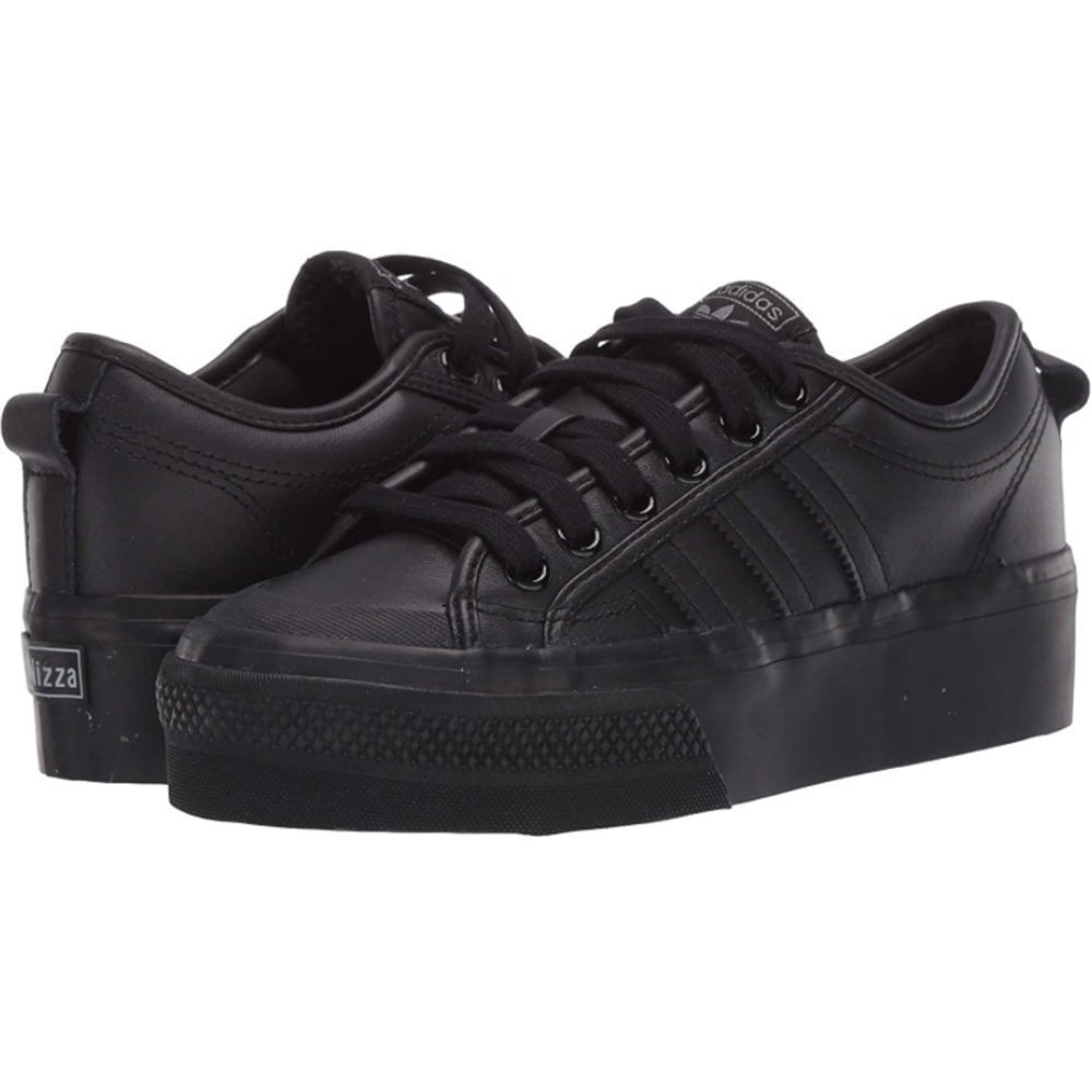 ADIDAS BLACK NIZZA PLATFORM WOMENS